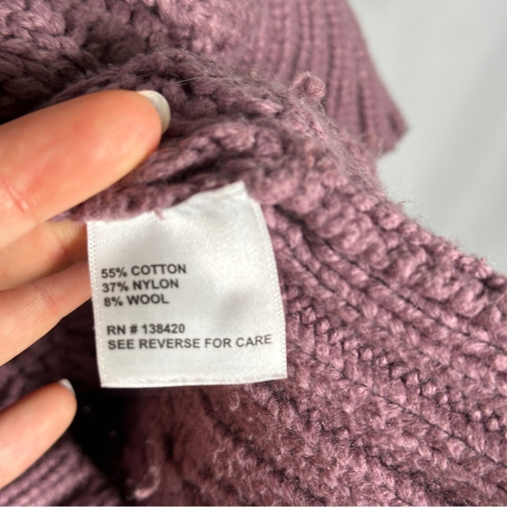 Etcetera Cable Knit Shawl Collar Cardigan Dusty Lilac Cottagecore S Cozycore - Picture 4 of 7